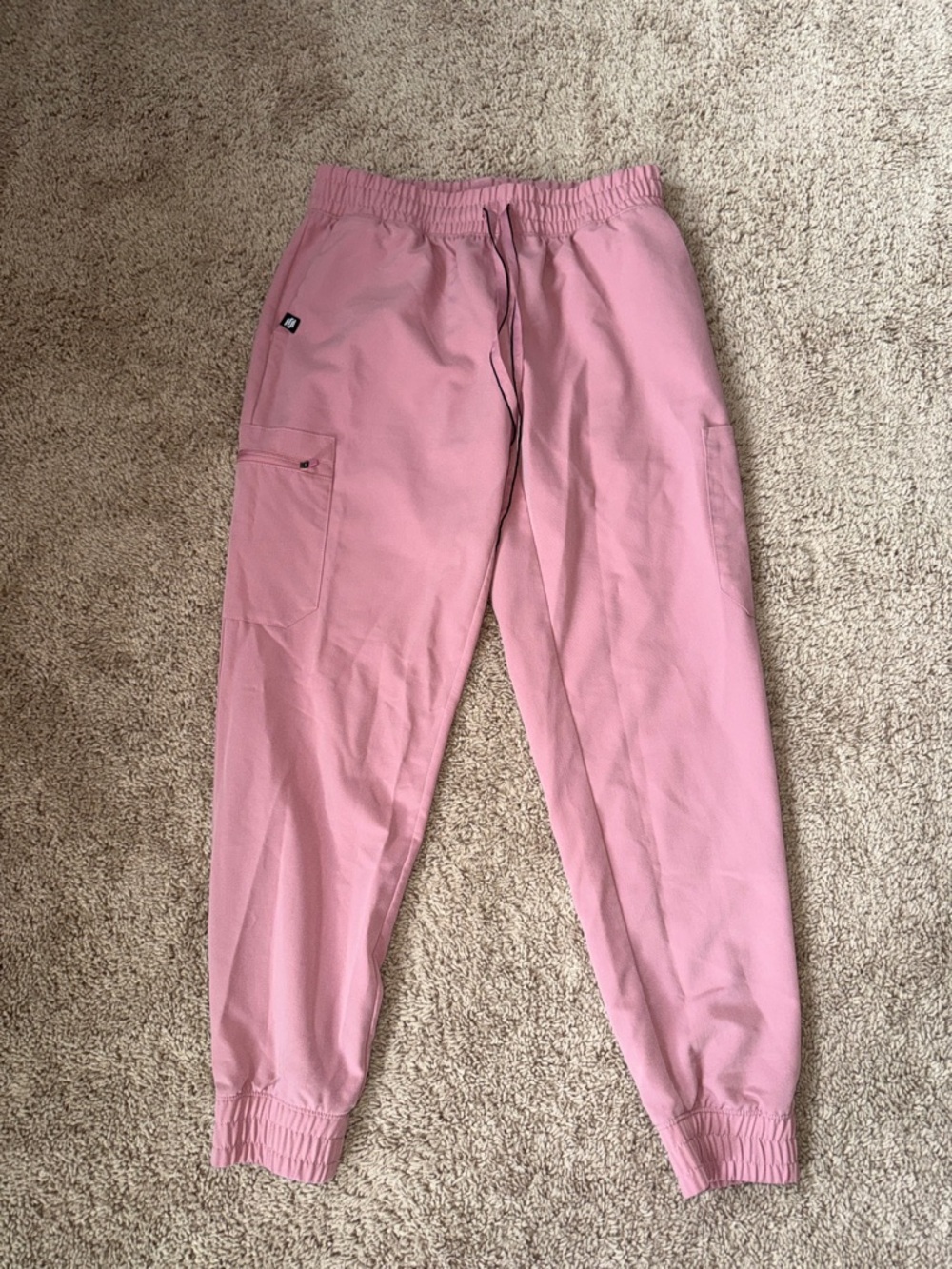 Jaanuu Pink Jogger Scrub Pants Size Small